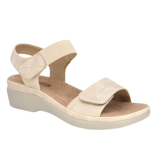 T22153 caroline velcro sandal beige b