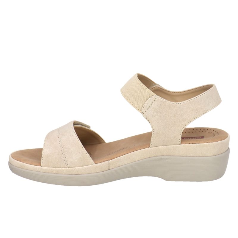 T22153 caroline velcro sandal beige c