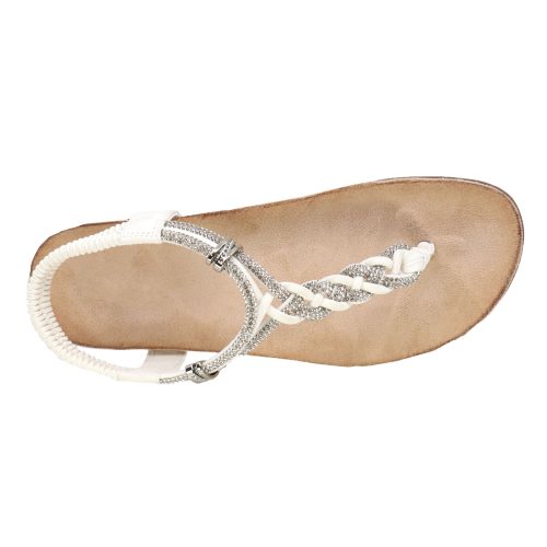 T24108 trisha braided sandal white d