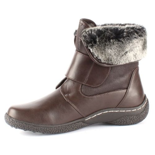 t17656 gill 2 velcro winter boot dark brown b