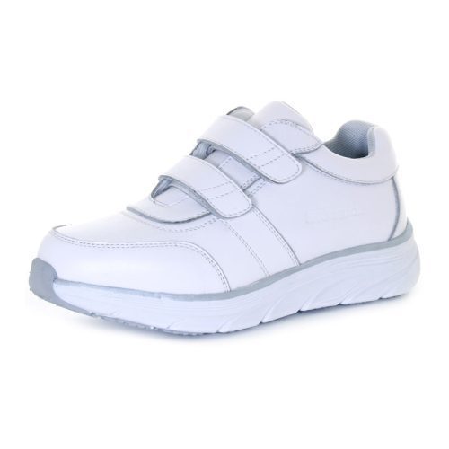 t23199 margaret velcro walker white silver b