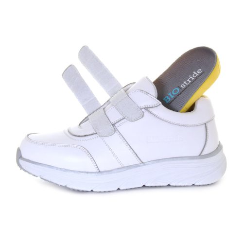 t23199 margaret velcro walker white silver d