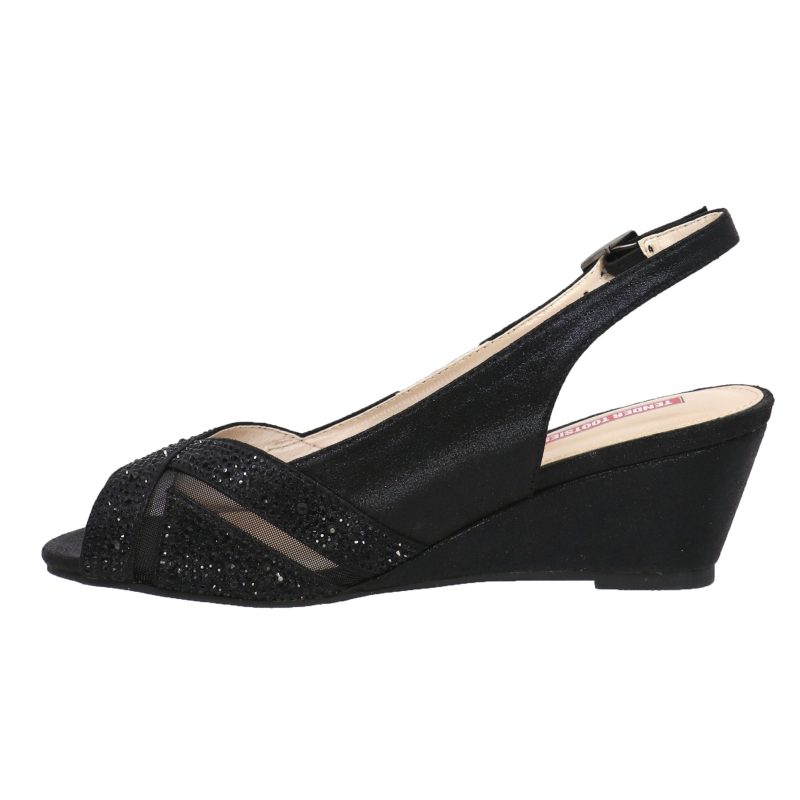 t24103 sharon peep toe wedge black c