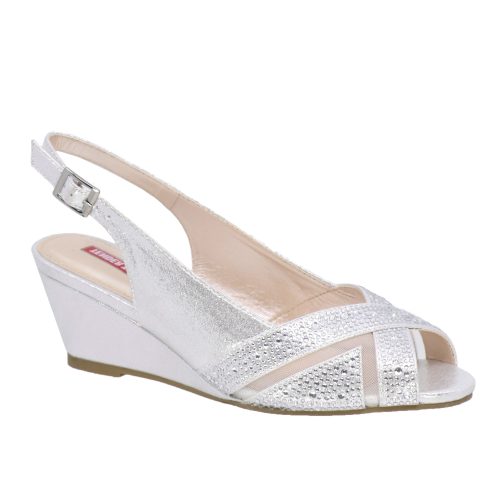 t24103 sharon peep toe wedge silver b