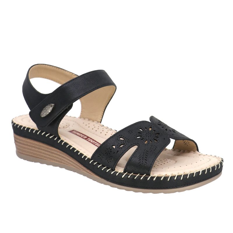 t24110 cindy sandal black b