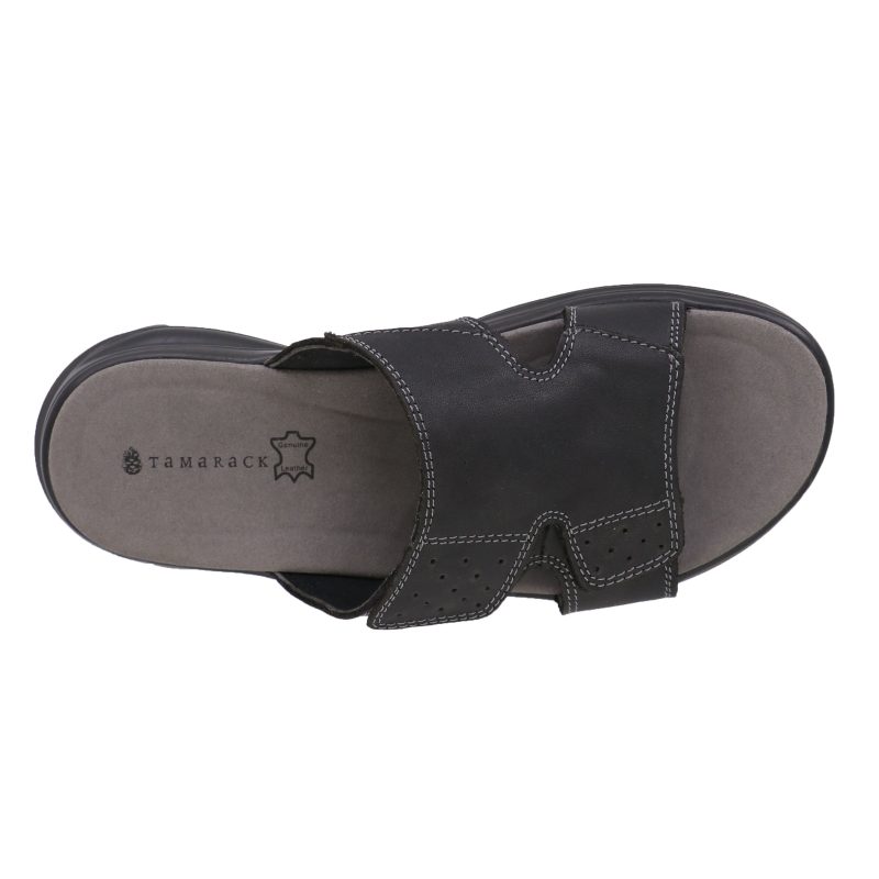 t24118 mens velcro sandal black d