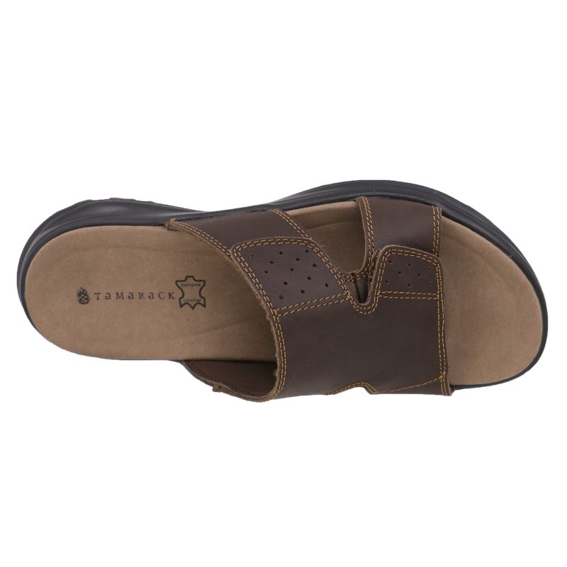 t24118 mens velcro sandal brown d